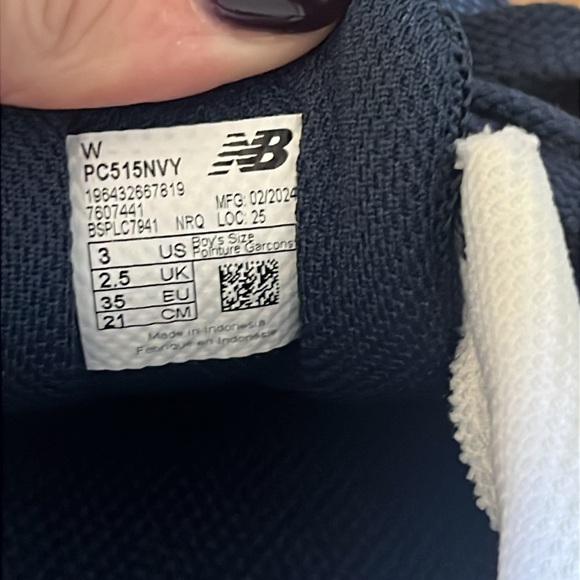 Kids New Balance 515 Sneakers Size 3 Wide - Picture 12 of 13